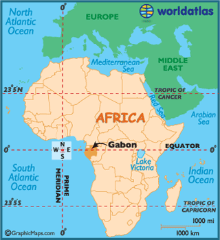 Carte Gabon