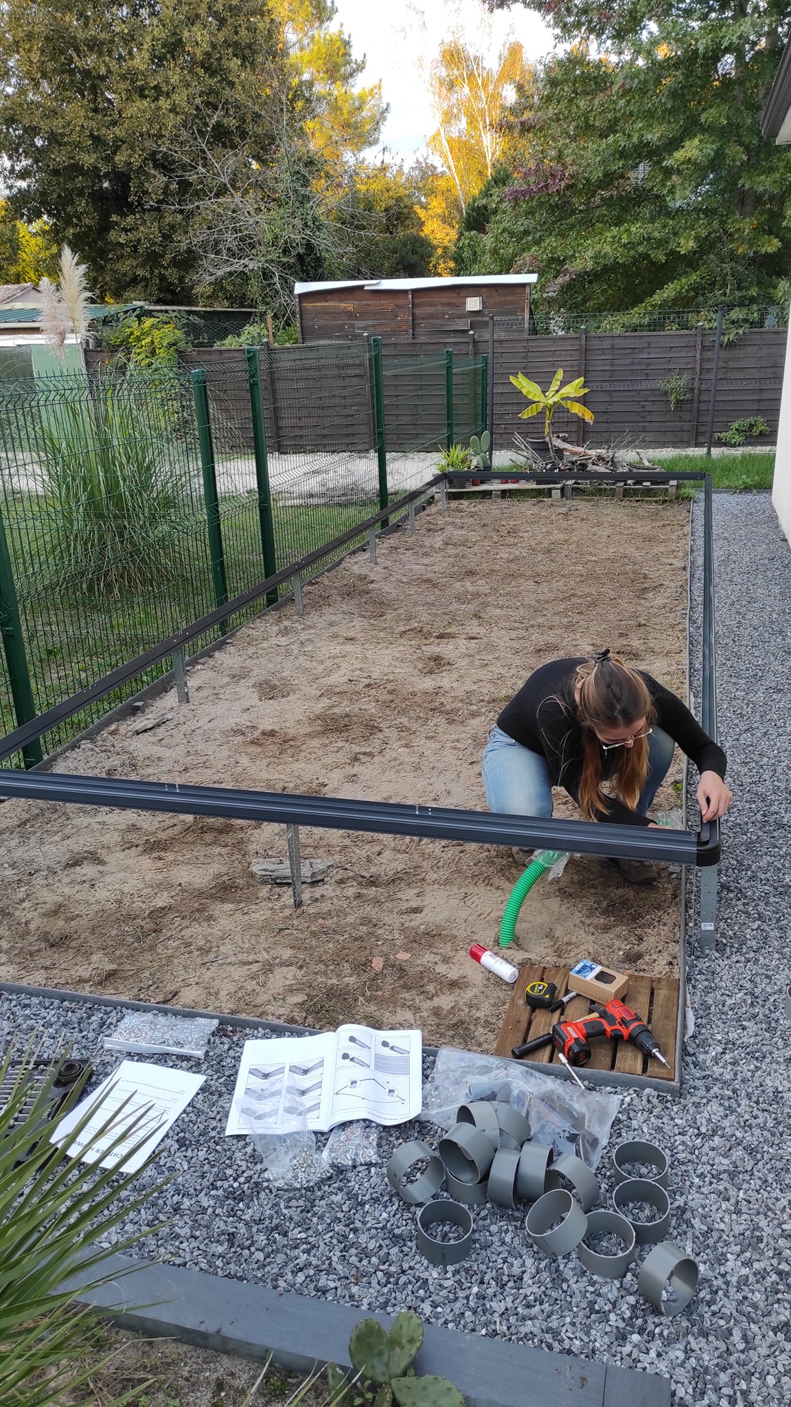 Construction de la serre