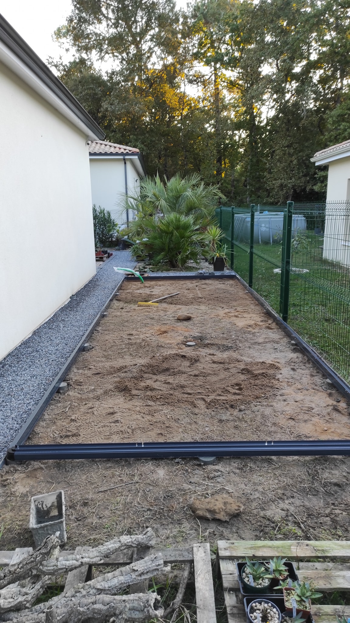 Construction de la serre