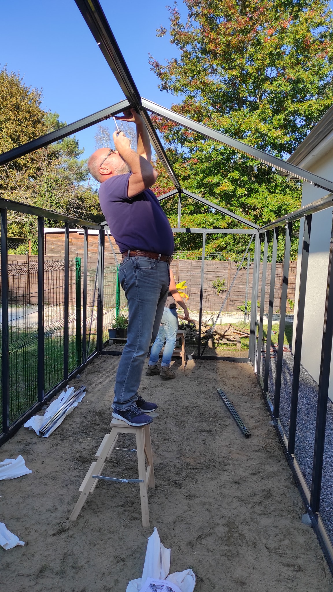 Construction de la serre