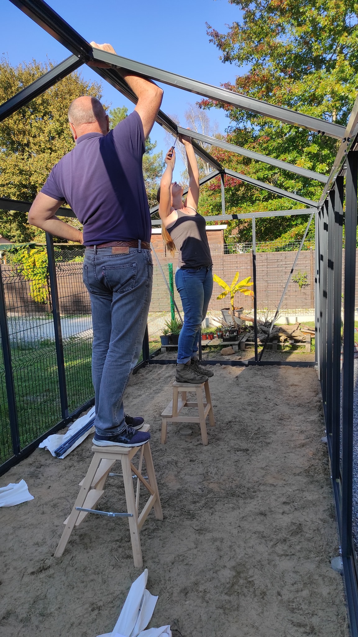Construction de la serre