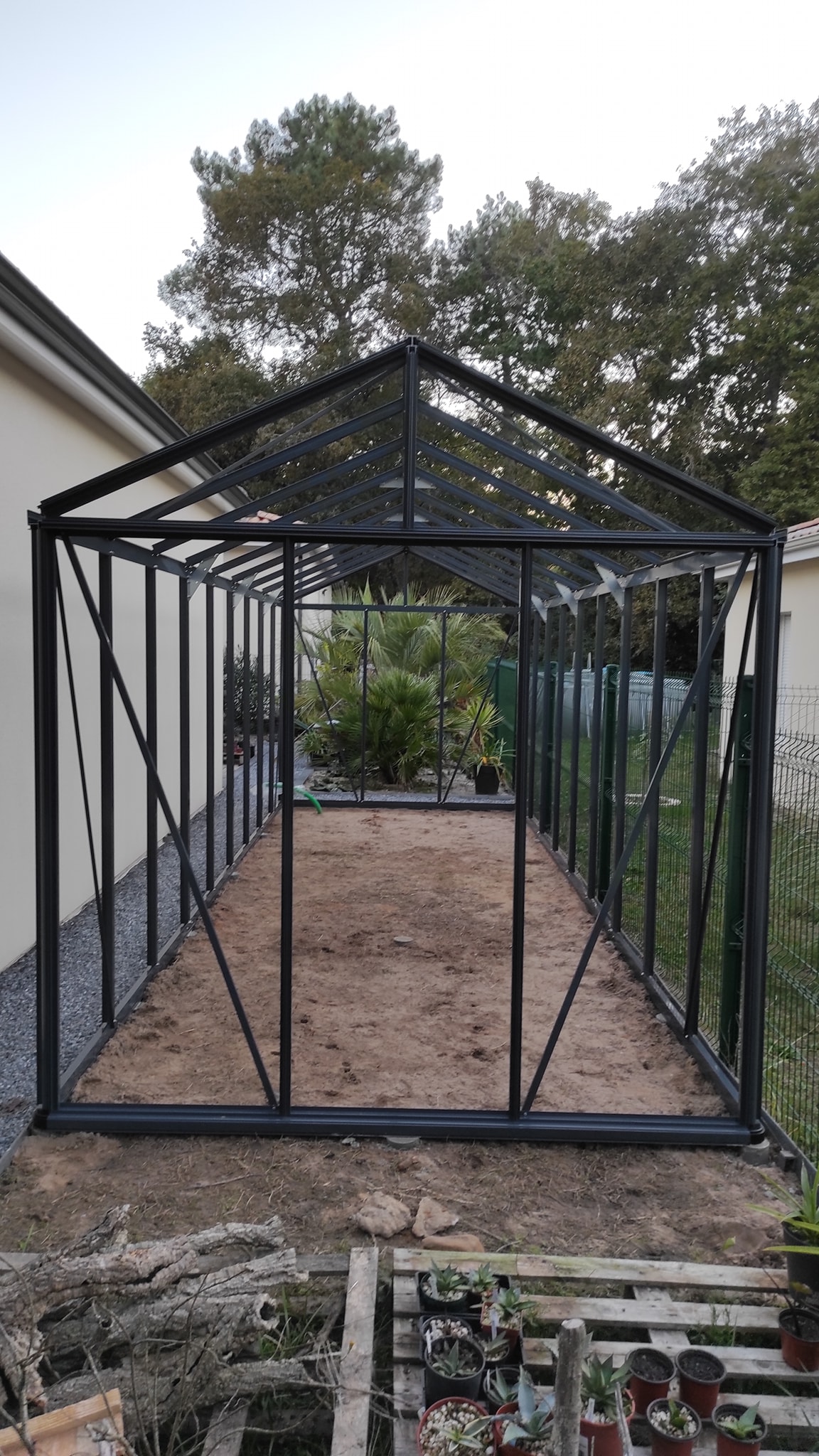 Construction de la serre