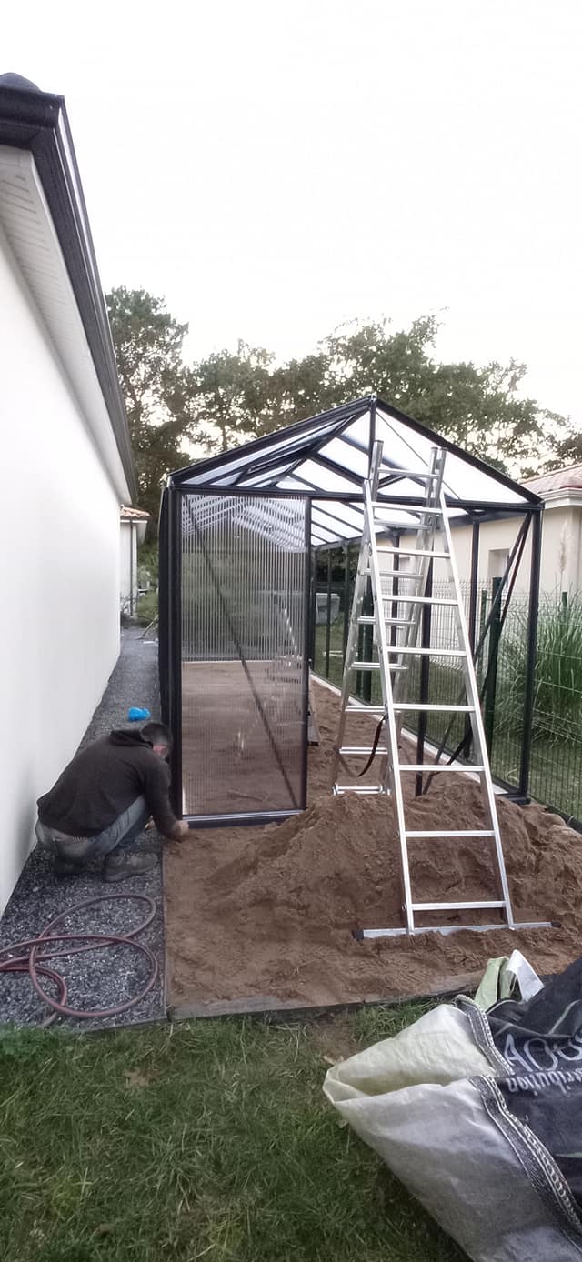 Construction de la serre