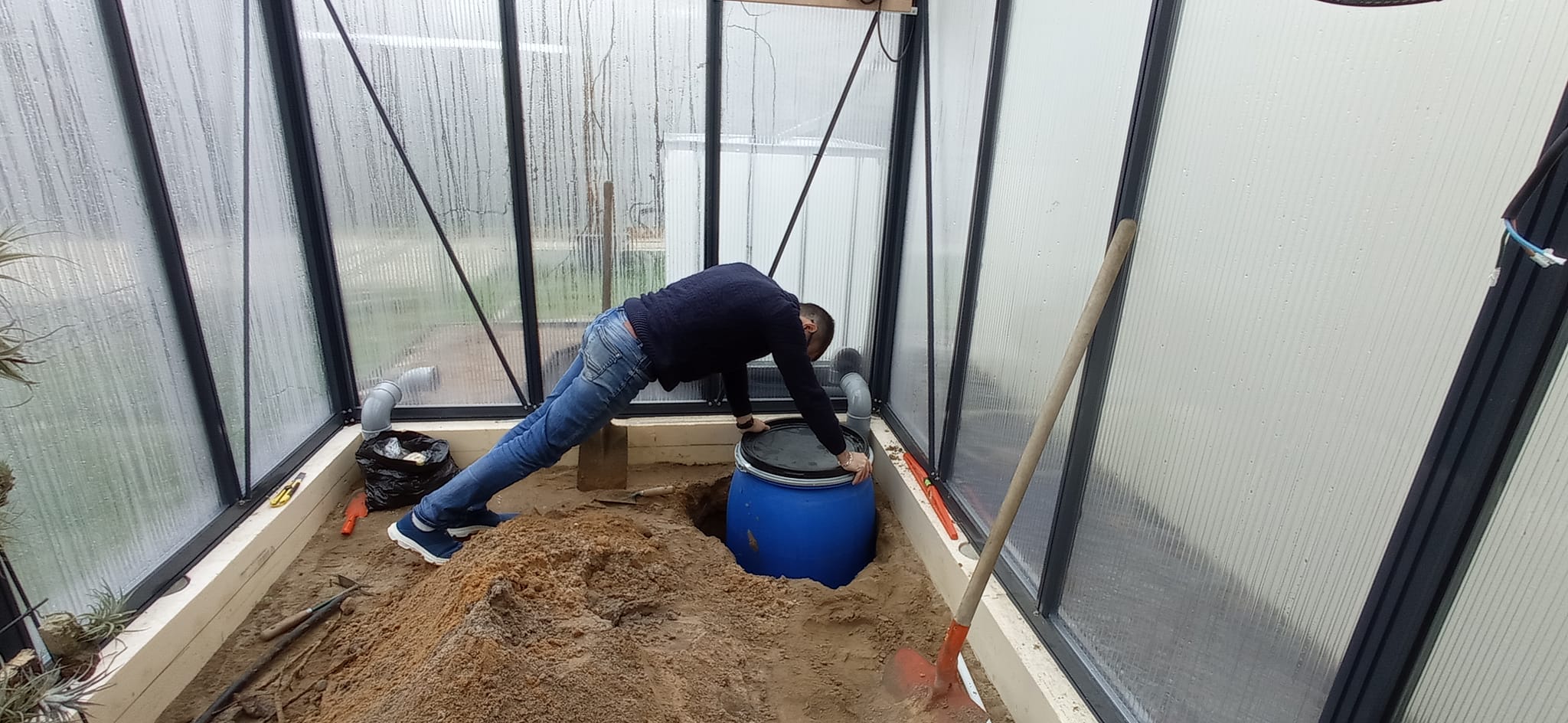 Construction de la serre